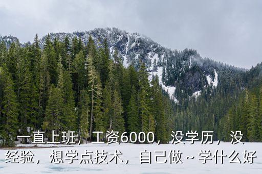 一直上班，工资6000，没学历，没经验，想学点技术，自己做～学什么好
