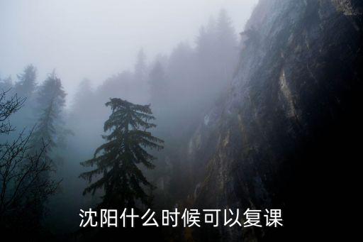 沈阳什么时候可以复课