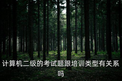 计算机二级的考试题跟培训类型有关系吗