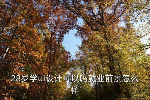 28岁学ui设计可以吗就业前景怎么样