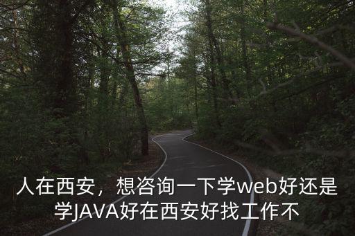 人在西安，想咨询一下学web好还是学JAVA好在西安好找工作不