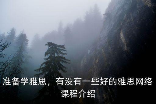 准备学雅思，有没有一些好的雅思网络课程介绍