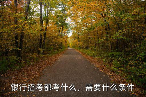 银行招考都考什么，需要什么条件