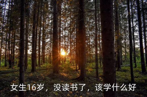 16岁不读书学什么好,不知道学点什么好