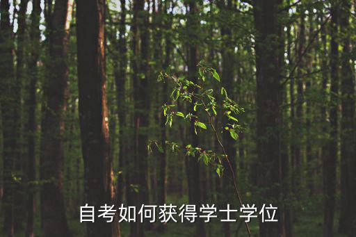 自考如何获得学士学位