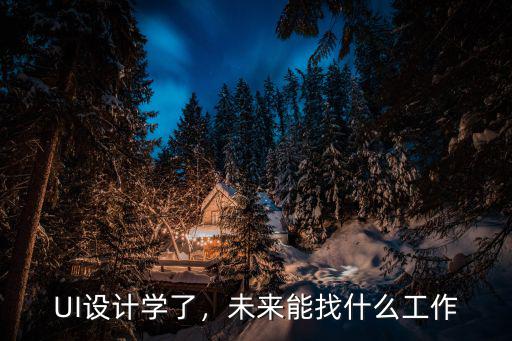 UI设计学了，未来能找什么工作