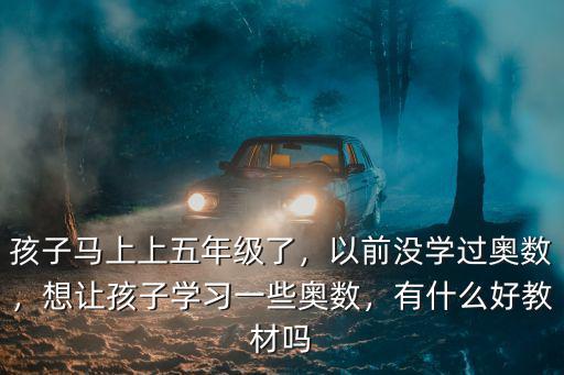 孩子马上上五年级了，以前没学过奥数，想让孩子学习一些奥数，有什么好教材吗