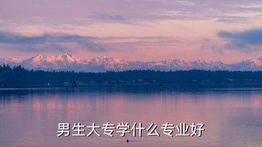 男生大专学什么专业好