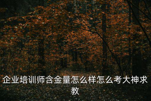 培训师洪海江怎么样,含金量怎么样