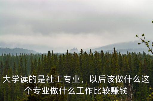 大学读的是社工专业，以后该做什么这个专业做什么工作比较赚钱