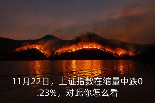 11月22日，上证指数在缩量中跌0.23%，对此你怎么看
