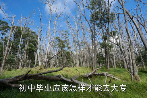 初中毕业应该怎样才能去大专