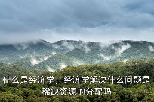 什么是经济学，经济学解决什么问题是稀缺资源的分配吗
