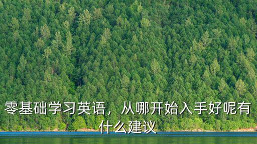 零基础学习英语，从哪开始入手好呢有什么建议