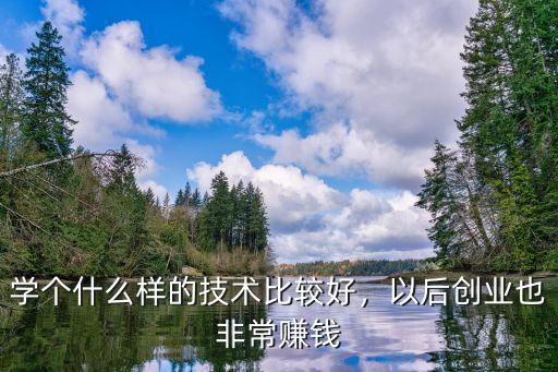学什么技术容易创业,以后创业也非常赚钱