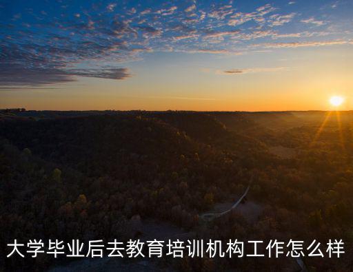 大学毕业后去教育培训机构工作怎么样