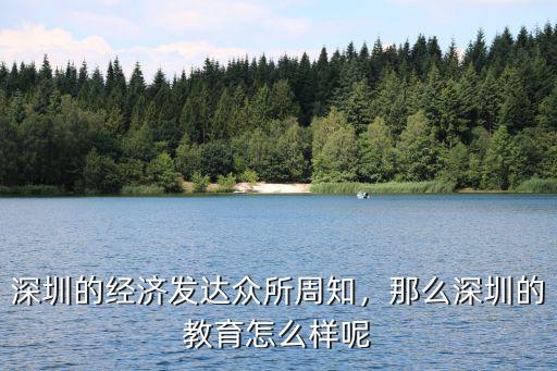 深圳的经济发达众所周知，那么深圳的教育怎么样呢