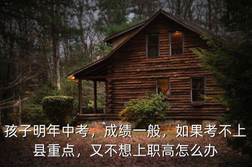 孩子明年中考，成绩一般，如果考不上县重点，又不想上职高怎么办