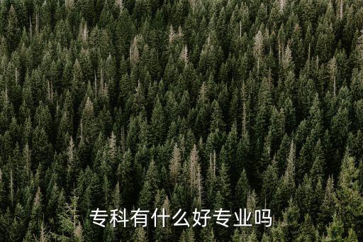 专科有什么好专业吗