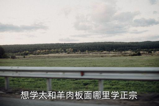 想学太和羊肉板面哪里学正宗