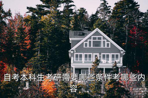 自考本科生考研需要哪些条件考哪些内容
