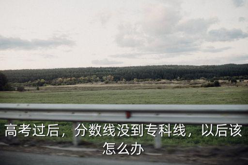 高考过后，分数线没到专科线，以后该怎么办