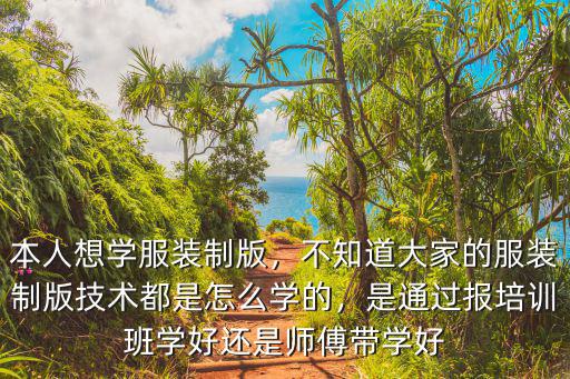 本人想学服装制版，不知道大家的服装制版技术都是怎么学的，是通过报培训班学好还是师傅带学好