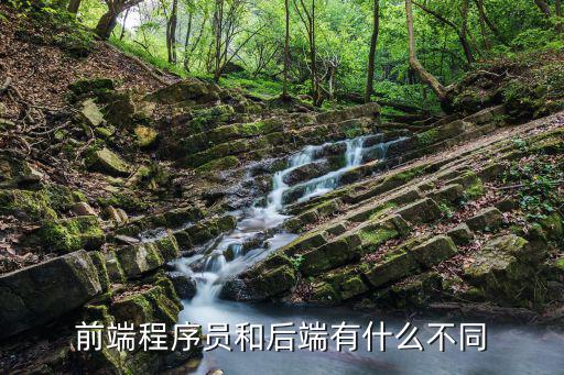 前端程序员和后端有什么不同