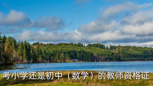 考小学还是初中（数学）的教师资格证