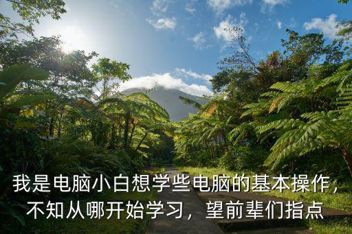 我是电脑小白想学些电脑的基本操作，不知从哪开始学习，望前辈们指点