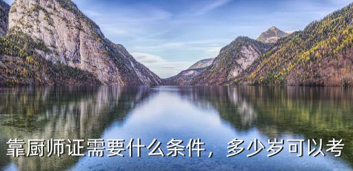 靠厨师证需要什么条件，多少岁可以考