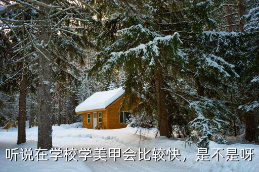 听说在学校学美甲会比较快，是不是呀