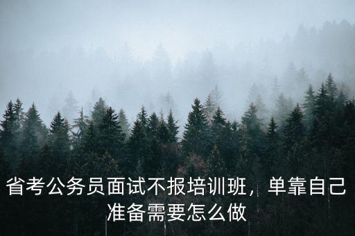 省考公务员面试不报培训班，单靠自己准备需要怎么做
