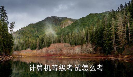 计算机等级考试怎么考