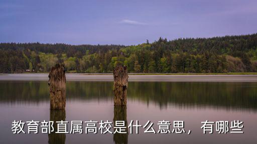教育部直属高校是什么意思，有哪些