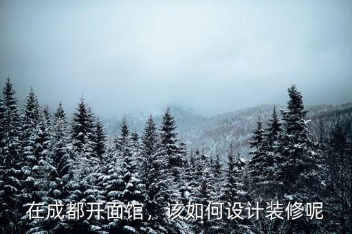 在成都开面馆，该如何设计装修呢