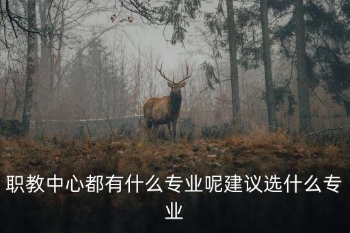 职教中心都有什么专业呢建议选什么专业