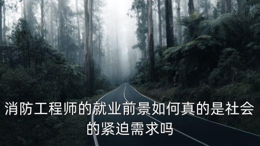 消防工程师的就业前景如何真的是社会的紧迫需求吗