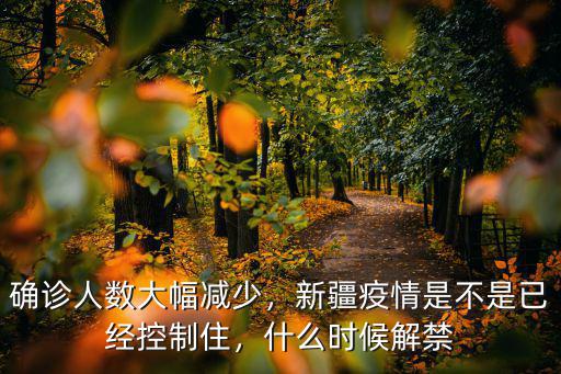 确诊人数大幅减少，新疆疫情是不是已经控制住，什么时候解禁