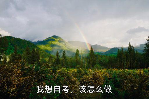 我想自考，该怎么做