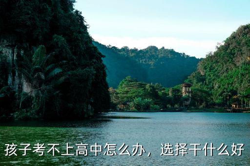 考不到高中去干什么,选择干什么好