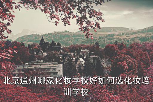 北京通州哪家化妆学校好如何选化妆培训学校