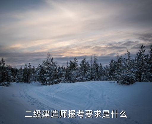 二级建造师报考需要什么条件,二级建造师报考要求是什么