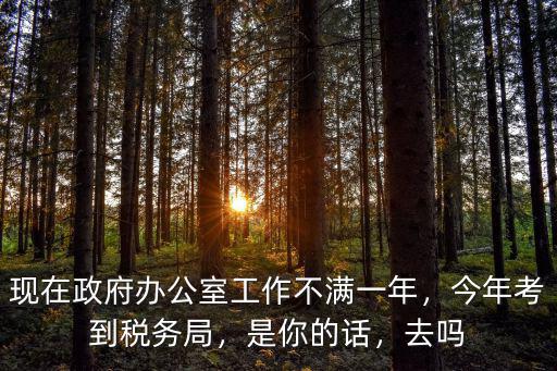 现在政府办公室工作不满一年，今年考到税务局，是你的话，去吗