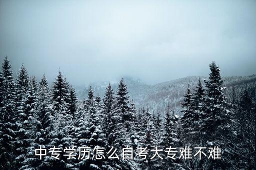 中专学历怎么自考大专难不难