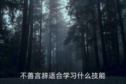 我学会什么技能吗,不善言辞适合学习什么技能