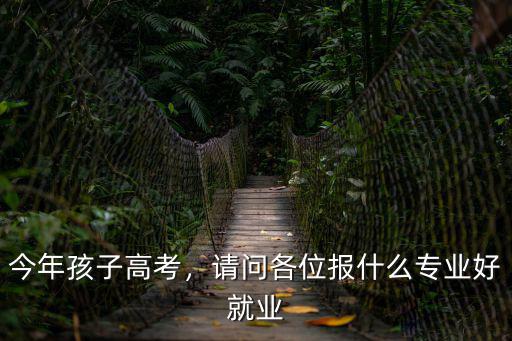 高考什么专业好就业,请问各位报什么专业好就业
