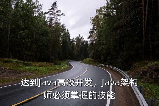达到Java高级开发，Java架构师必须掌握的技能