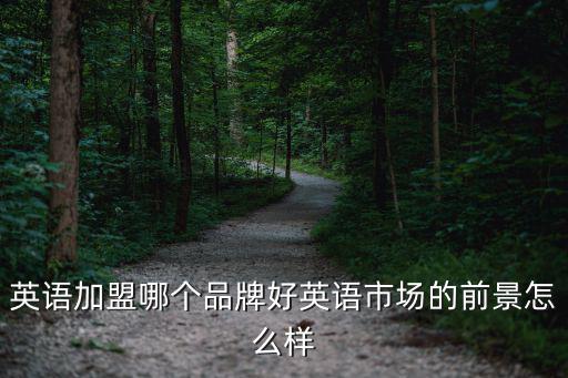 英语加盟哪个品牌好英语市场的前景怎么样
