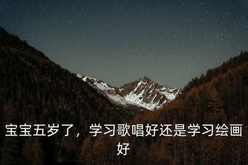 宝宝五岁了，学习歌唱好还是学习绘画好